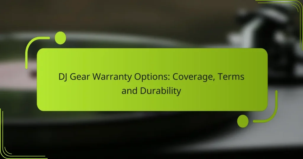 DJ Gear Warranty Options: Coverage, Terms and Durability